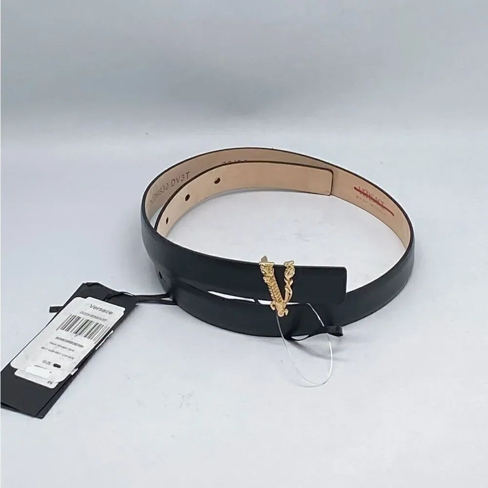 Versace Virtus Leather Belt size 60/24”
